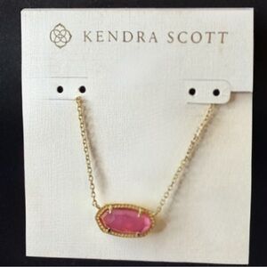 Kendra Scott Gold Pink pendant Necklace